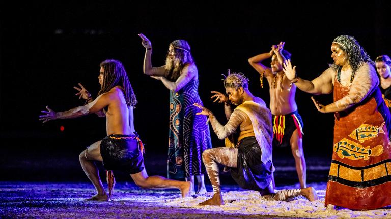 Indigenous people dancing